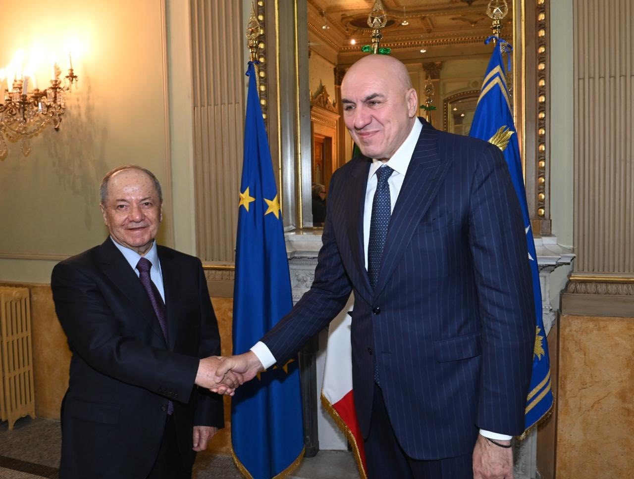 Guido Crosetto during an international engagement